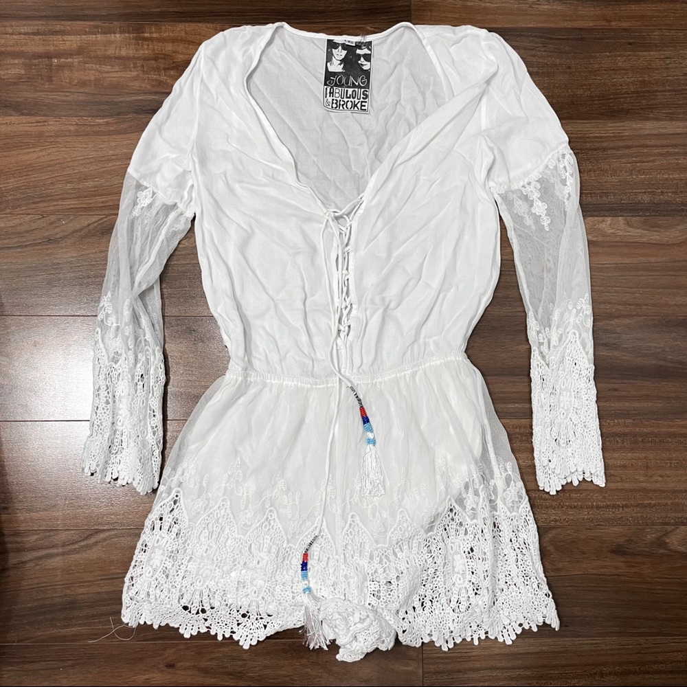 Young Fabulous and Broke White Romper